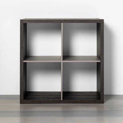 4 Cube Storage Organizer Brown with Gray Accents - Threshold™