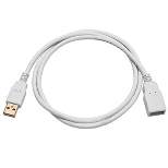Monoprice USB 2.0 Extension Cable - 3 Feet - White | USB Type-A Male to USB Type-A Female