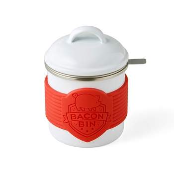 Talisman Designs Enamel Coated Metal Bacon Bin Grease Container, 1 cup