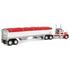 1/64 White Red Peterbilt 379 Day Cab w/White Wilson Grain Trailer DCP 60-1989 - 3 of 4