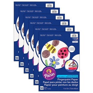 Prang® Fingerpaint Paper, White, 11" x 16", 50 Sheets Per Pack, 6 Packs - 1 of 2