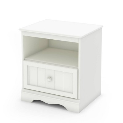 Savannah 1-Drawer Nightstand  Pure White  - South Shore