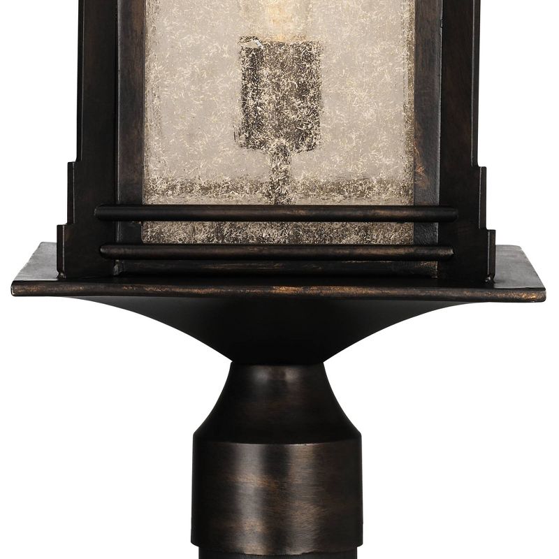 Franklin Iron Works Hickory Point Rustic Vintage Outdoor Post Light Walnut Bronze 21 1/2" Frosted Cream Glass for Exterior Barn Deck House Porch Yard, 3 of 8