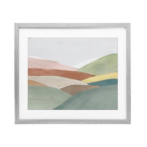Stupell Industries Subtle Rolling Hills Framed Print Under Glass - 1 of 4