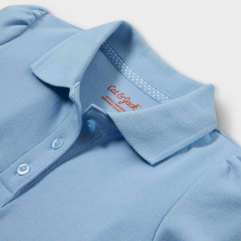 Toddler Girls' Short Sleeve Interlock Uniform Polo Shirt - Cat & Jack™, 3 of 4