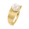 Ross-Simons 8-8.5mm Cultured Pearl Ring in 18kt Gold Over Sterling - 3 of 4
