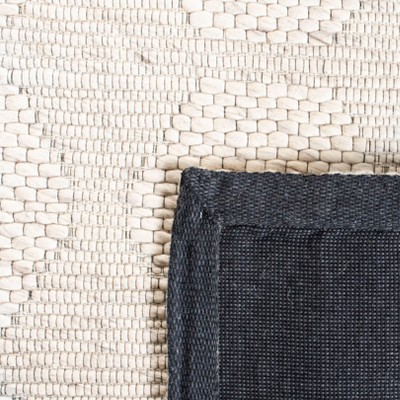 Marbella Beige Flat Woven Geometric Wool Runner Rug