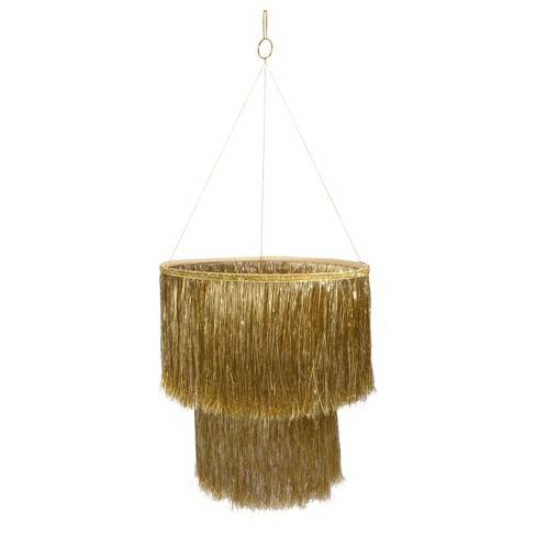 Meri Meri Gold Tinsel Chandelier (pack Of 1) : Target