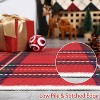 2x6 Christmas Runner Rug, Red Buffalo Plaid, Washable, Non-Slip, Soft Low-Pile Hallway/Kitchen/Living Room/Bedroom Entryway Carpet - 2 of 4