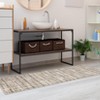 Modern Plaid Living Room Area Rug, Machine Washable Floor Carpet, Non-Slip Checkered Soft Rug, Low-Pile Non-Shedding Accent Rug, Indoor Foldable Rug - 3 of 4