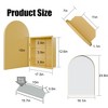 FONTOI Metal Medicine Cabinet Bathroom Organizer Storage Cabinet with Arched Mirror Adjustable Glass Shelves, Wall Cabinet, Gold, 18.1"* 7"*23.6" - 3 of 4