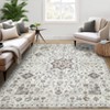 Machine Washable Vintage Runner Rug: Non-Slip Low-Pile Kitchen Rug, Ultra-Thin Distressed Indoor Floor Cover for Bedroom, Laundry Room - 3 of 4