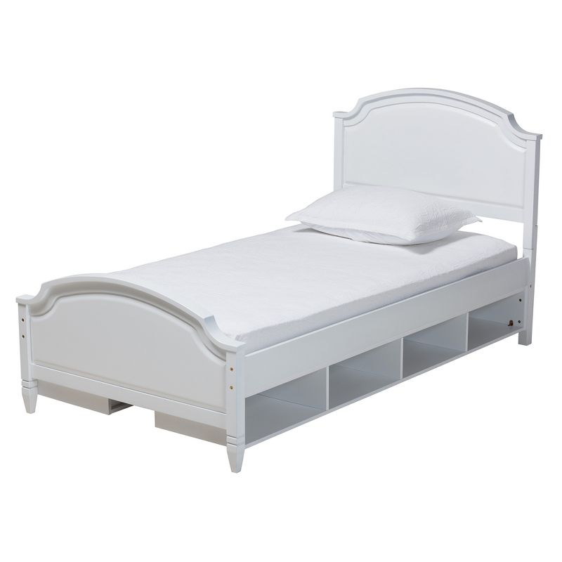 Baxton Studio Elise Classic and Transitional White Finished Wood Twin Size 3-Piece Bedroom Set, 4 of 12