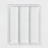 3 Compartment Plastic Drawer Flatware Organizer - Brightroom™: Clear In-Drawer Storage, Contemporary Style, 16"x13" - image 3 of 3