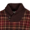 Hope & Henry Boys' Organic Long Sleeve Intarsia Shawl Collar Sweater with Elbow Patches, Fireside Plaid Intarsia, 6 - 3 of 4