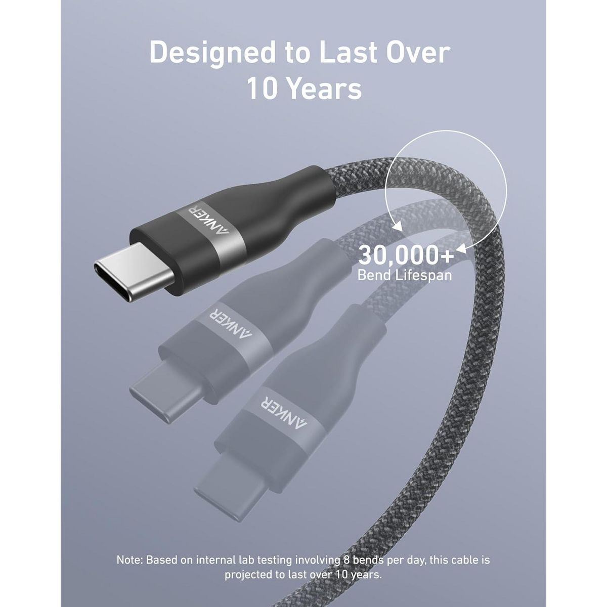 Anker Nano USB C Cable, 240W Flexible Multi-Color Braided Cord, Fast Charging Type C Charger for iPhone 17 Series, MacBook Pro and More - thumbnail 4