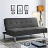 Yaheetech Modern Fabric Convertible Futon Sofa Bed with USB Ports - 2 of 4