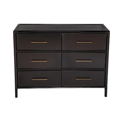 6-Drawer Dresser with Soft Close Drawers, Mid-Century Modern Storage Chest, Acacia Wood Storage Cabinet Sideboard - ModernLuxe