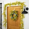 Northlight Daisy and Cosmos Floral Spring Wreath - 24" - Yellow and Blue - 2 of 4