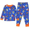 Seven Times Six Paw Patrol Toddler Boys' Pups 4 Piece Long Sleeve Pajama Set Mix and Match Blue - 3 of 4