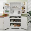 72" Kitchen Pantry Cabinet with 3 Pull-Out Drawers and Spice Rack, Storage Cabinet for Dining Room or Living Room-Maison Boucle - 2 of 4