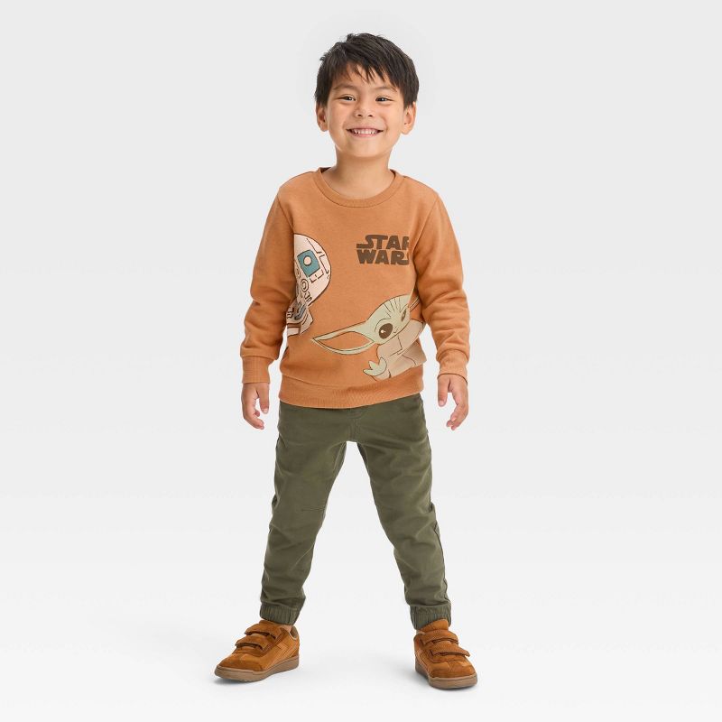 Toddler Boys&#39; Star Wars Printed Pullover Sweatshirt - Orange, 3 of 10