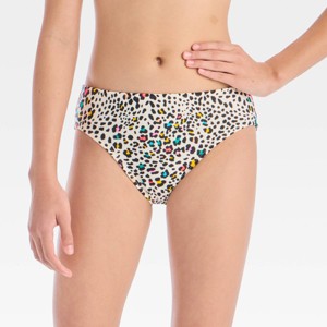 Girls' Leopard Swimsuit Bottom - art class™ Black - 1 of 3