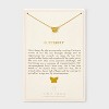 Tiny Tags 14K Gold Ion Plated Butterfly Chain Necklace - Gold - image 4 of 4