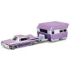 1959 Chevrolet Impala Purple Metallic w/White Graphics and Alameda Trailer Purple Met. & White 1/64 Diecast Model Car by Maisto - 2 of 3
