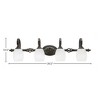 Toltec Lighting Elegante 4 - Light Vanity in  Dark Granite with 5" White Linen  Shade - 2 of 2