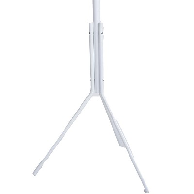 White Metal Floor-Standing Coat Rack with Umbrella Stand