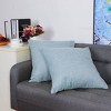 PiccoCasa Linen Blank Cotton Lined Cushion Decors Square Throw Pillowcases 2Pcs - image 4 of 4