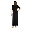 24seven Comfort Apparel Womens Half Sleeve Maxi Dress - 3 of 4