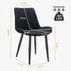 Dsvimoy Accent Chair Set of 6 PU Leather Wave Pattern Upholstered for Dining or Living Room
, Black, 28.8"*24.8"*22" - 3 of 4