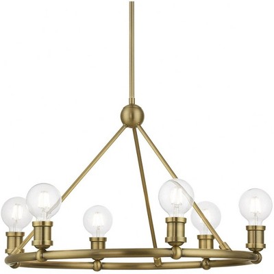 Lansdale Antique Brass 6-Light Contemporary Chandelier