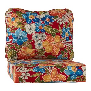 2-Piece Deep Seat Outdoor Cushion Set - 1 of 4