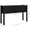 vidaXL Garden Planters 2 pcs Black 43.3"x12.2"x27.6" Solid Wood Pine - 4 of 4
