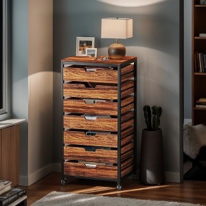 Hommoo 41" Tall 7-Drawer Dresser Brown - 1 of 4