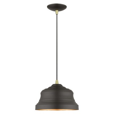 Livex Lighting Endicott 1 - Light Pendant in  Bronze/Antique Brass