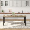 GustoWave Industrial Dining Table for 6-8 People, with Metal Legs - 2 of 4