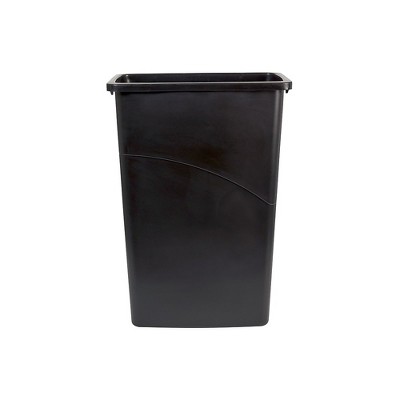 Brighton Indoor Trash Can Without Lid Black Plastic 23 Gal. (BPR50718) 2625781