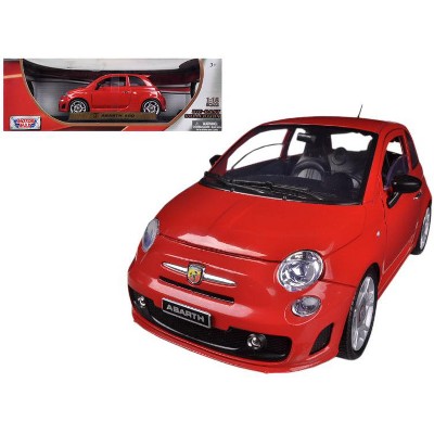 Fiat 500 Abarth Red 1/18 Diecast Model Car by Motormax