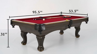 Barrington Arlington 8.3' Brown Wood Billiard Table with Accessories