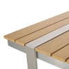 NicBex 62.75Inch Rectangle Dining Table with Faux Wood Slats Tabletop and Aluminium Frame - 4 of 4
