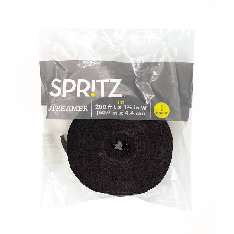 200&#39; Crepe Streamer Party Decorations Black - Spritz&#8482;, 2 of 4