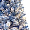 TopComfy Christmas Tree Stands Artificial Fir Christmas Tree Snow Flocked Artificial Holiday Christmas Tree for Living Room, Blue, 35.43"*9.84"*9.45" - 3 of 4