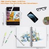 Ohuhu 8.5"x6" Mixed Media Art Sketchbook, 120 LB/200 GSM Heavyweight Papers, 62 Sheets/124 Pages, Spiral Mix Media Paper Pad for Acrylic Painting - 2 of 4