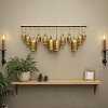 Royal Hampton Iron Cowbells Wall Decor 48 Inch Wide Decorative, Antique Gold Finish, Jute Hanging Rope - 3 of 4