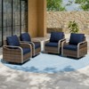 EAGLE PEAK Wicker Outdoor Rocking Chair, Swivel Rocker, Rattan Patio Furniture, 4 Chairs - 2 of 4