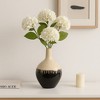 Modern Ceramic Vase with Sculptural Form - Contemporary Decorative Appeal - Bold Visual Texture in Artisan-Inspired Home Accent Decor - Two-Tone - 2 of 4